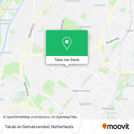 Takab en Gemakswinkel Karte