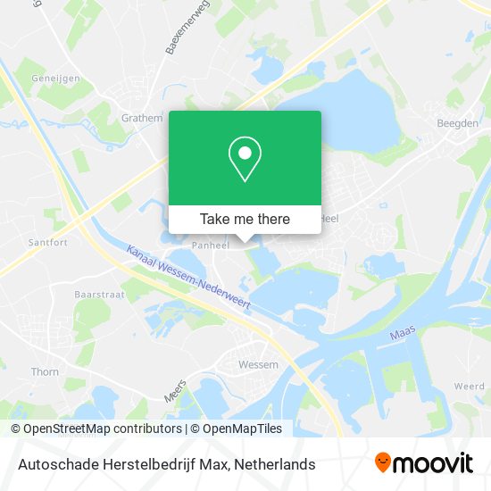 Autoschade Herstelbedrijf Max map