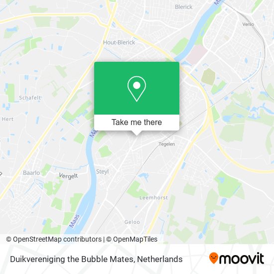 Duikvereniging the Bubble Mates map