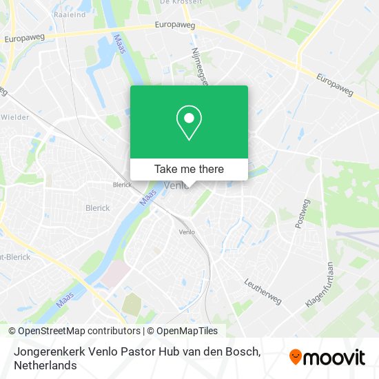 Jongerenkerk Venlo Pastor Hub van den Bosch Karte