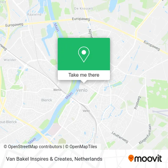 Van Bakel Inspires & Creates map