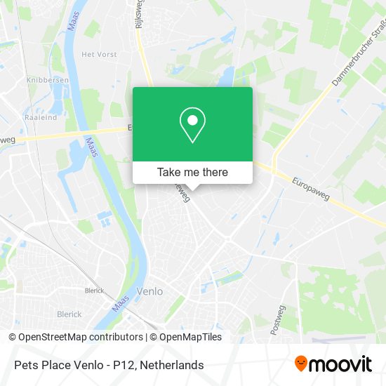 Pets Place Venlo - P12 map