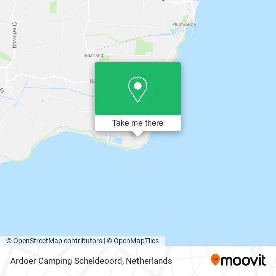 Ardoer Camping Scheldeoord map