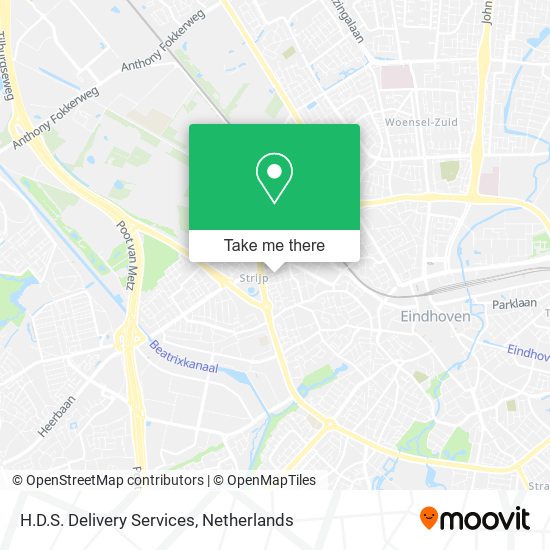 H.D.S. Delivery Services map