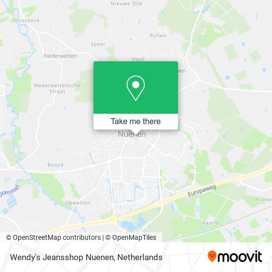 Wendy's Jeansshop Nuenen map