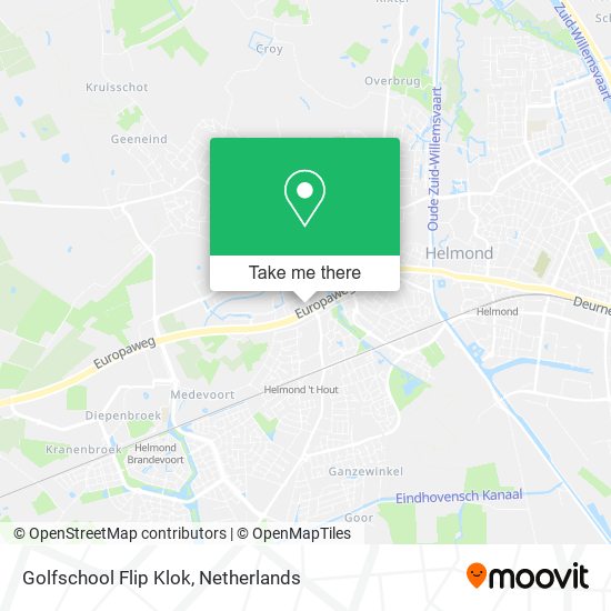 Golfschool Flip Klok map