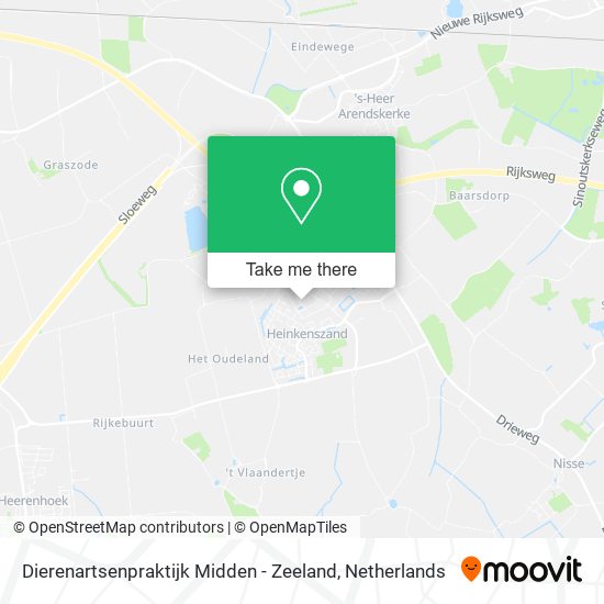 Dierenartsenpraktijk Midden - Zeeland Karte