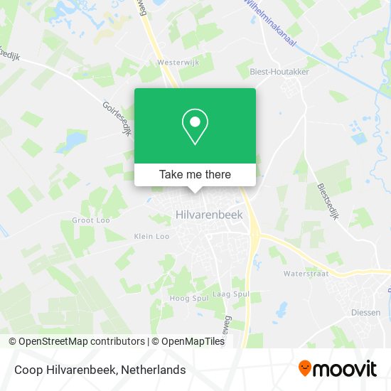 Coop Hilvarenbeek map