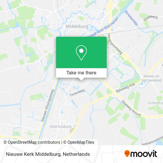 Nieuwe Kerk Middelburg map
