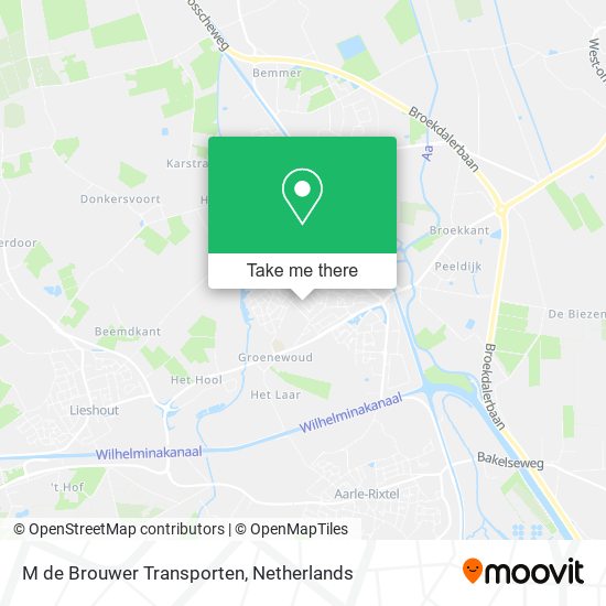 M de Brouwer Transporten map