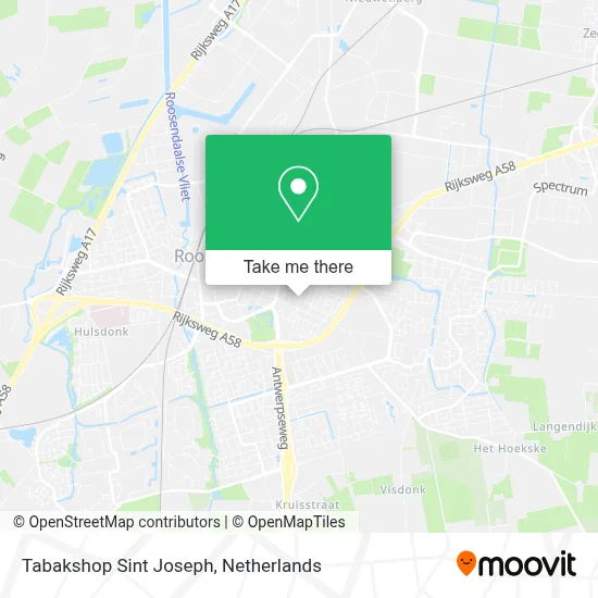 Tabakshop Sint Joseph map