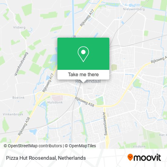 Pizza Hut Roosendaal map