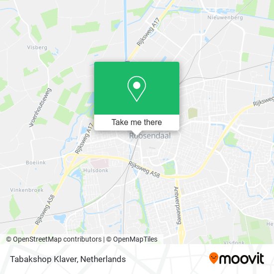 Tabakshop Klaver map