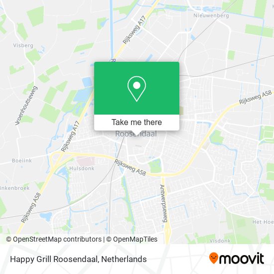 Happy Grill Roosendaal map