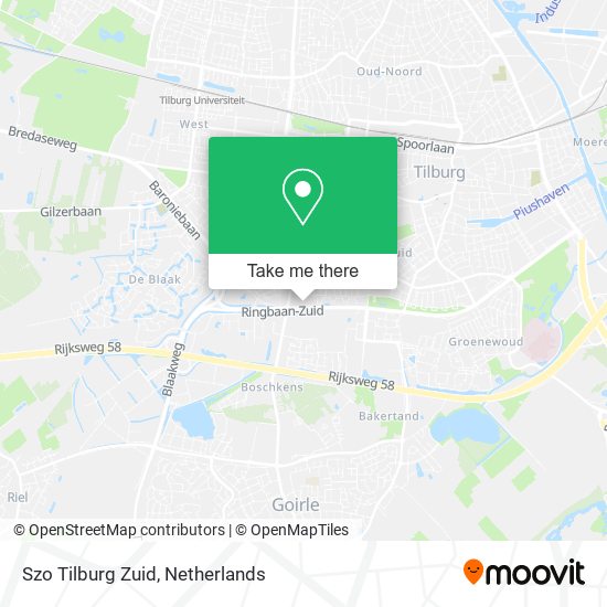 Szo Tilburg Zuid map