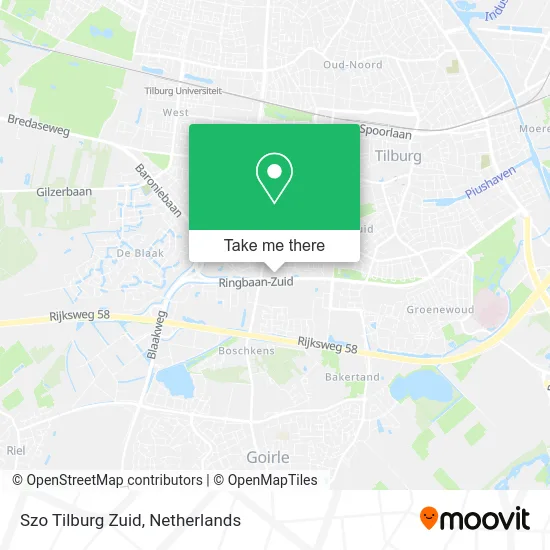 Szo Tilburg Zuid map