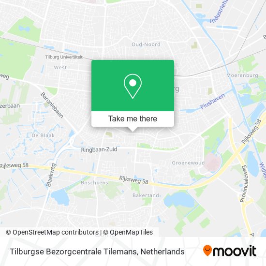 Tilburgse Bezorgcentrale Tilemans map