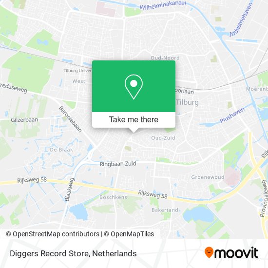 Diggers Record Store map