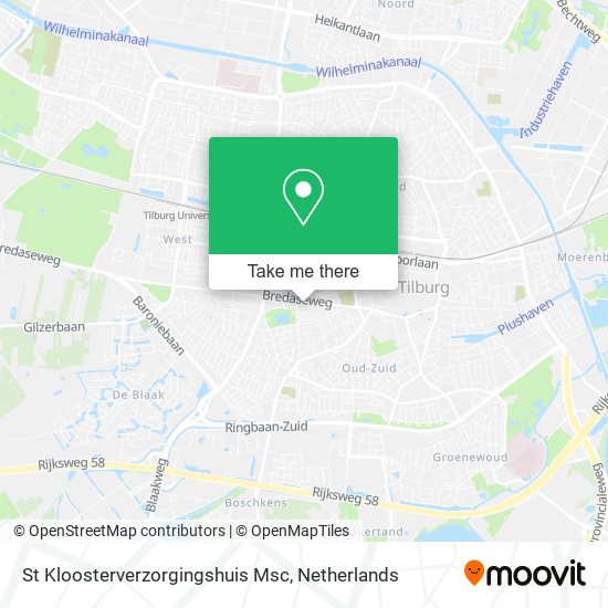 St Kloosterverzorgingshuis Msc map