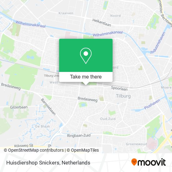 Huisdiershop Snickers map