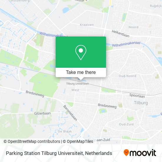 Parking Station Tilburg Universiteit Karte