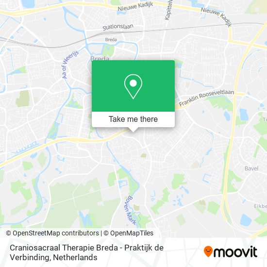 Craniosacraal Therapie Breda - Praktijk de Verbinding map