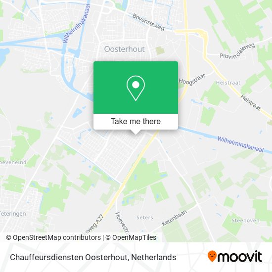 Chauffeursdiensten Oosterhout map