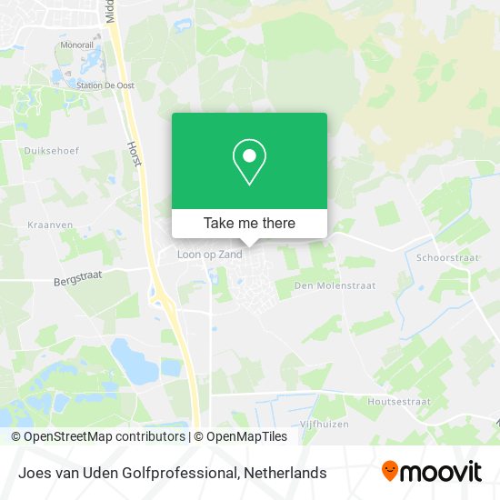 Joes van Uden Golfprofessional map