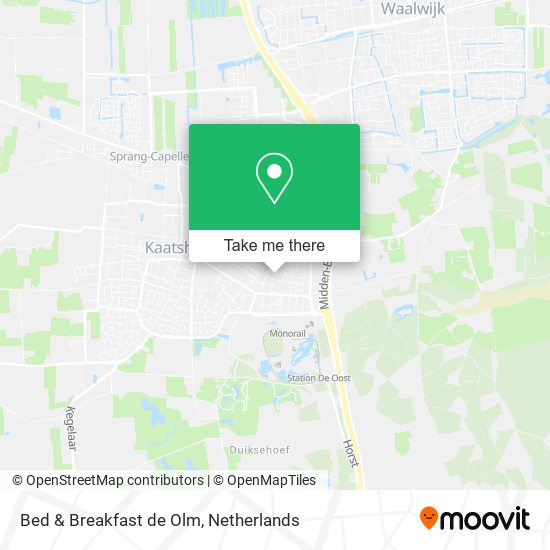 Bed & Breakfast de Olm map