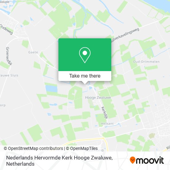 Nederlands Hervormde Kerk Hooge Zwaluwe Karte