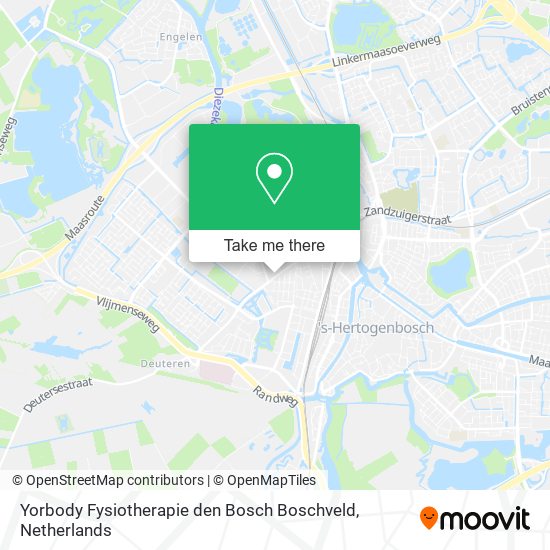 Yorbody Fysiotherapie den Bosch Boschveld map