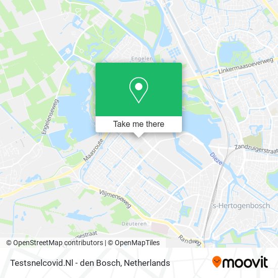 Testsnelcovid.Nl - den Bosch Karte