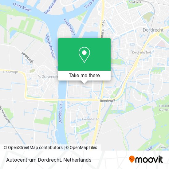 Autocentrum Dordrecht map