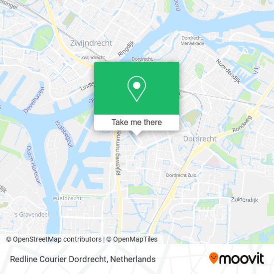 Redline Courier Dordrecht map