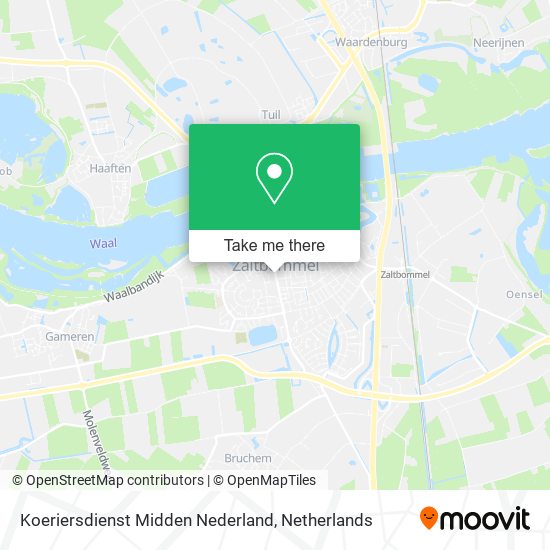 Koeriersdienst Midden Nederland map