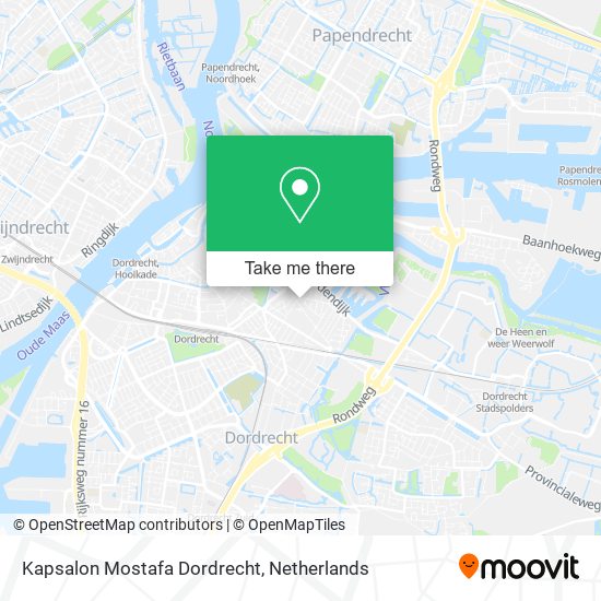 Kapsalon Mostafa Dordrecht map