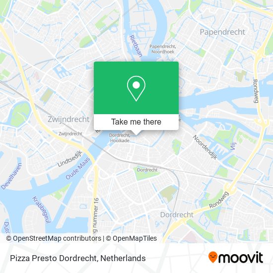 Pizza Presto Dordrecht map