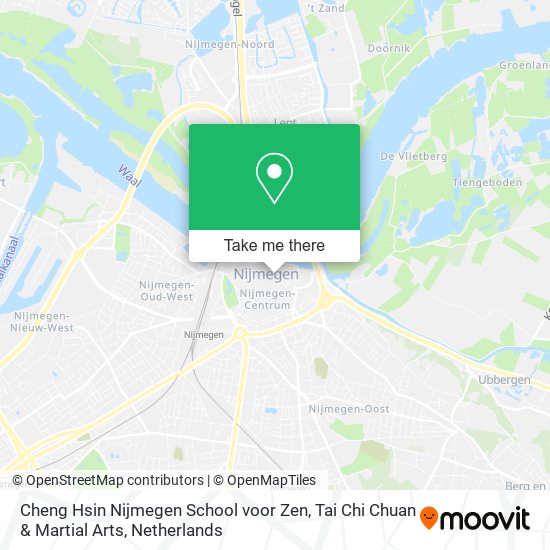 Cheng Hsin Nijmegen School voor Zen, Tai Chi Chuan & Martial Arts map