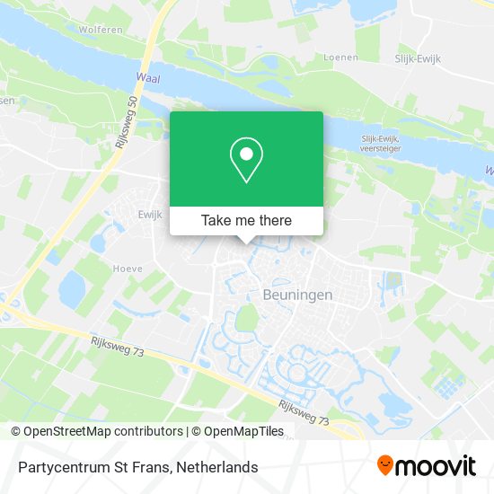 Partycentrum St Frans map