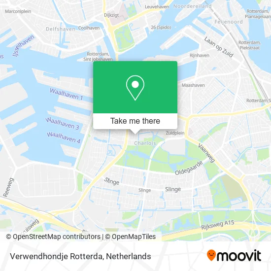 Verwendhondje Rotterda map