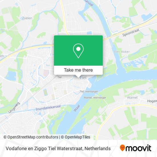 Vodafone en Ziggo Tiel Waterstraat map