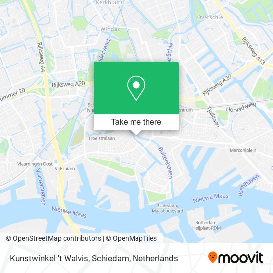Kunstwinkel 't Walvis, Schiedam map