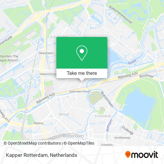 Kapper Rotterdam map