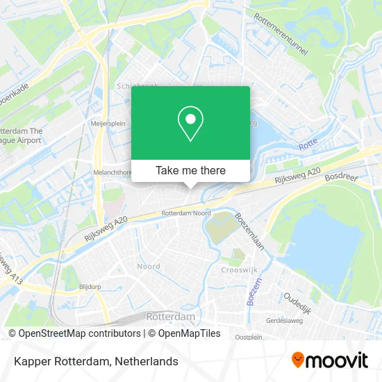 Kapper Rotterdam map
