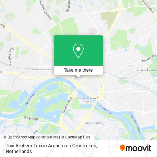 Taxi Arnhem Taxi in Arnhem en Omstreken map