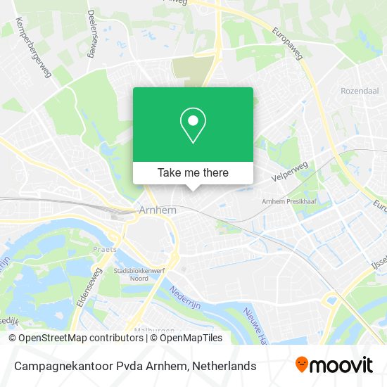 Campagnekantoor Pvda Arnhem map