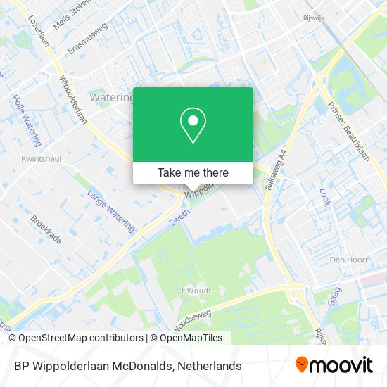 BP Wippolderlaan McDonalds map