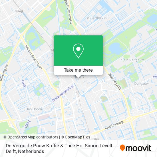 De Vergulde Pauw Koffie & Thee Ho: Simon Lévelt Delft map