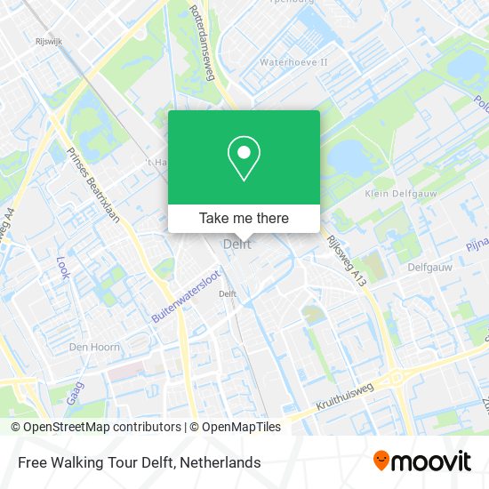 Free Walking Tour Delft map