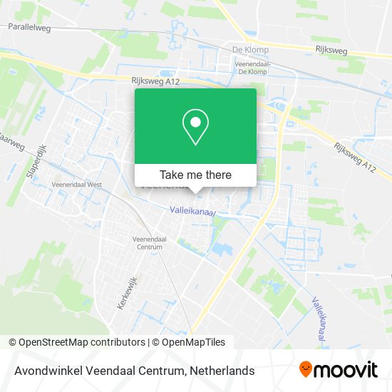 Avondwinkel Veendaal Centrum map
